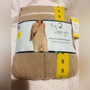 Live 2 Lounge✨🤍🤎Tan 3-Piece Textured Lounge Set